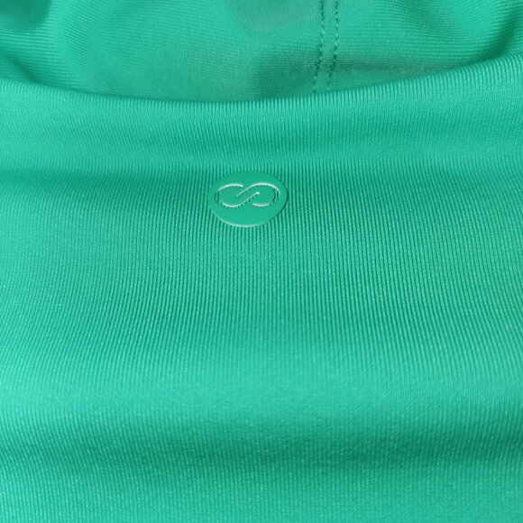 CALIA Size 12 Shirred Cutout One Piece Swimsuit Green Glow 50+ UV Lycra 3533 - Picture 4 of 8